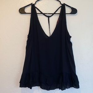 $$NWOT flowy black top size M
